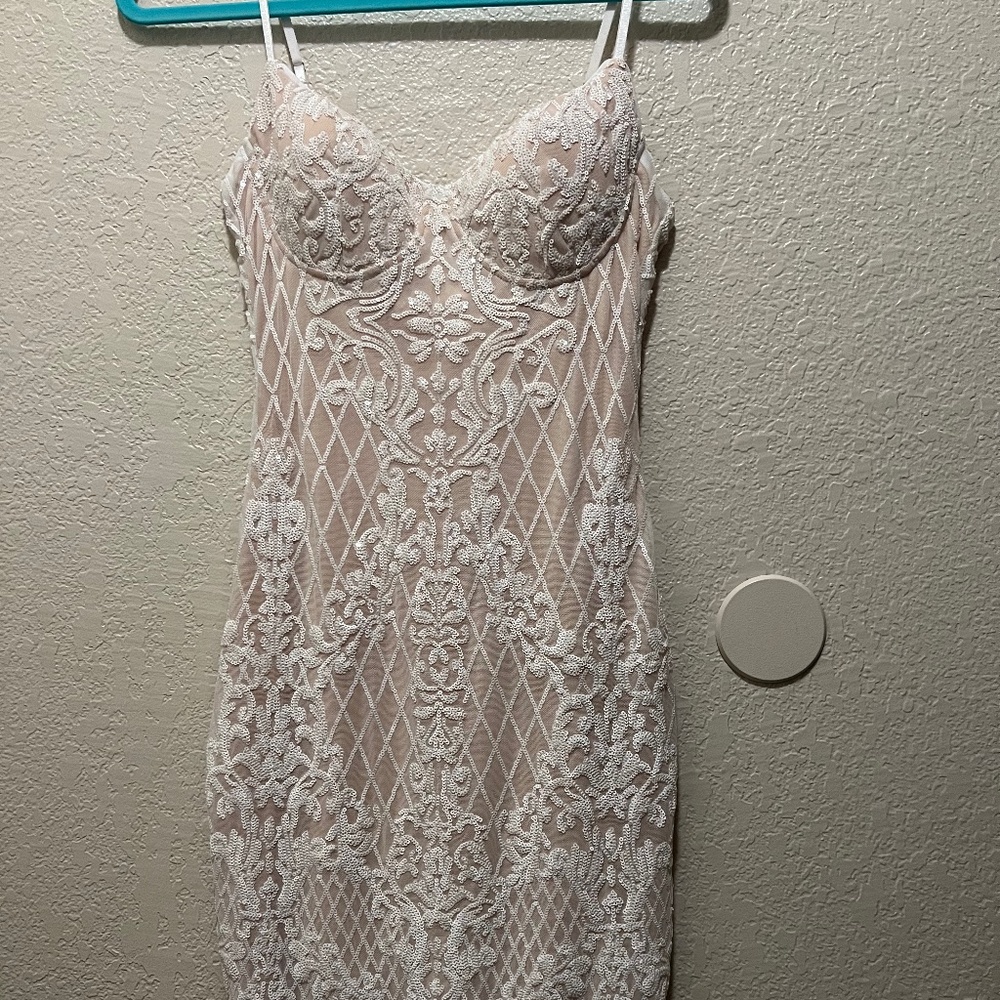 Lulu’s White Sequin Bodycon Dress